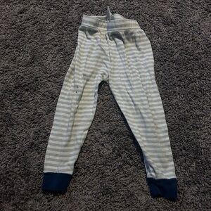 Ina Light Gray and White Striped Lounge Pants